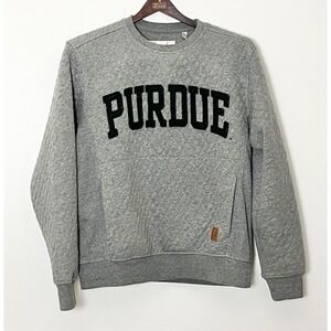 Pressbox Purdue University Sweatshirt Men's Small Gray Quilted Kangaroo Pocket
